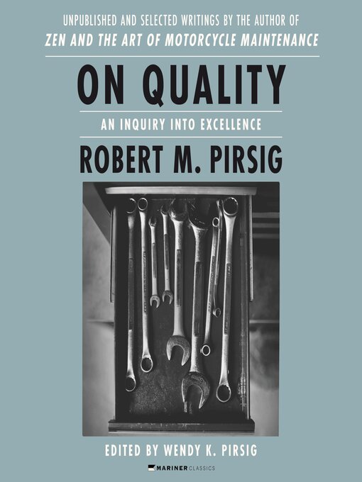 Title details for On Quality by Robert M. Pirsig - Available